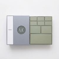 Boîte cadeau rigide rectangulaire verte, boîte en carton personnalisée avec impression de marque, boîte à tiroirs multicouches, boîte en papier pour objets de luxe