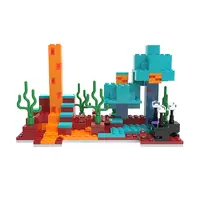 Buildmoc ชุดบล็อก Minecraft เกมอิฐป่าบิดบล็อกอาคารของเล่นสำหรับเด็ก
