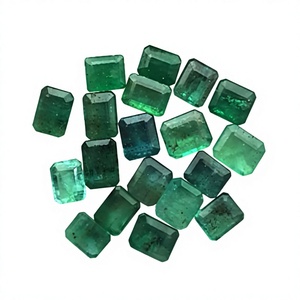 Lot de pierres précieuses en émeraude de Zambie naturelle, taille octogonale, tailles variées, 4-20 mm, émeraude verte certifiée GTC pour la fabrication de bijoux - Product Image 3