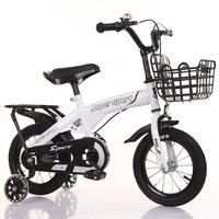 Vélo pour enfants de 14 pouces le plus vendu avec siège arrière et roue auxiliaire, adapté aux enfants de 2 à 13 ans