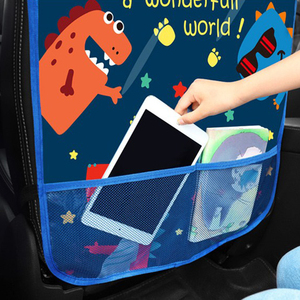 เบาะรถยนต์อัตโนมัติลายการ์ตูนน่ารักผ้าอ๊อกซ์ฟอร์ดขนาด65*44.5ซม. เบาะหลังป้องกันสกปรกป้องกันเด็กเตะที่จัดเก็บกระเป๋า - Product Image 3