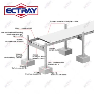 OEM ODM Cable Tray Perforated Hot Dipped Galvanized Heavy Duty Steel C Channel Cable Tray With Support System