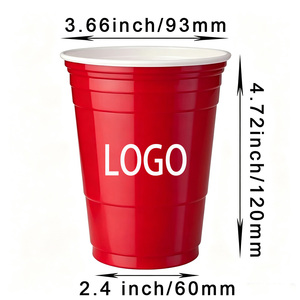 Gobelets promotionnels 16oz réutilisables à double paroi pour fêtes, en <span class=keywords><strong>plastique</strong></span> bicolore, pour mariages et événements - Product Image 6