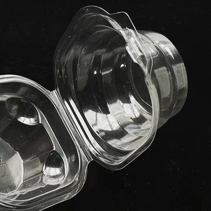 Bán buôn dùng một lần nhựa bản lề/Vỏ Sò trong suốt duy nhất/cá nhân cupcake container - Product Image 4
