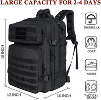 Nouveau Design Molle Outdoor Bug Out Bag avec compartiment à chaussures Tactical Travel 3 Day Assault Pack