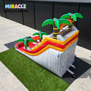 Toboggan aquatique gonflable commercial de 18 pieds avec piscine intégrée, toboggan aquatique professionnel en PVC pour adultes et enfants - Product Image 3