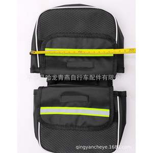 Bicycle Front <b>Frame</b> Bag 17cm*15cm Reflective Stripes Cycling Accessory - Product Image 3