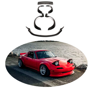 Kit de carrocería ancha de fibra de vidrio estilo RB para <span class=keywords><strong>Mazda</strong></span> Miata <span class=keywords><strong>MX5</strong></span> <span class=keywords><strong>NA</strong></span>, alerón delantero, guardabarros, alerón trasero, kit de carrocería 1990-1997 - Product Image 2