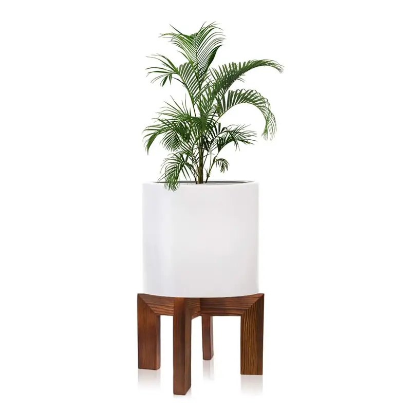 इनडोर और आउटडोर पौधों के लिए लकड़ी के प्लांट स्टैंड, बड़े आकार के फ्लावरपॉट स्टैंड कमरे में अधिकांश आकार के फ्लावरपॉट के लिए उपयुक्त हैं