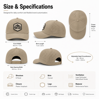 Casquette Trucker en Maille Unie avec Logo Brodé Personnalisé, 6 Panneaux, Visière Plate, Fermeture Snapback, Respirante, pour Chasse, Pêche et Activités Tactiques en Extérieur