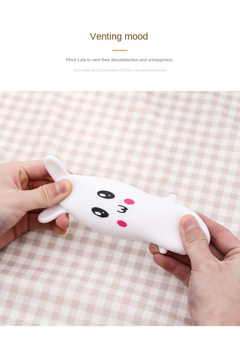 Cartoon Animal Silicone Decompression Squishy Exclusive TRP Creative Music Flour Rabbit Toy Novelty PU Cross-Border for Boys