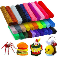 100 tiges de chenille multicolores, nettoyeurs de tuyaux pour projets créatifs de fleurs artificielles - pour Noël, Halloween, fête