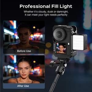 Luz de Video LED Amazear para DJI Osmo Action 6, Luz de Relleno Bicolor de 5600K con Carga USB-C para Vlog y Fotografía de Selfies - Product Image 3