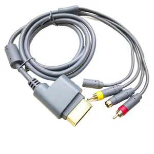 SYYTECH 1.8M AV音频视频连接器电缆，适用于Xbox 360 Slim S游戏配件