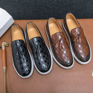Chaussures Oxford pour hommes de style britannique de haute qualité, en cuir véritable, à enfiler, pour le bureau, les occasions formelles, les mariages - Product Image 5