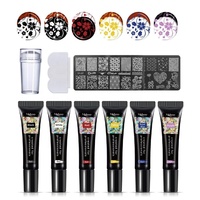25 Couleurs Gel d'Impression Professionnel pour Ongles, Tube Souple, Gel Polish Haute Adhérence, Fourniture de Gel de Tamponnage pour Nail Art