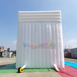 Château gonflable commercial tout blanc pour enfants, toboggan gonflable, parcours d'obstacles gonflable - Product Image 3