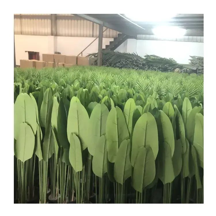 Indoor artificial Traveler Banana with plastic leaves Decoration Plant Plastic Bird of Paradise