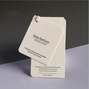 Fashion Embossed Swing Paper <b>Tags</b> Eco-Friendly Luxury Matte Custom Hang <b>Tags</b> for Garment <b>Bags</b> & Shoes Brand - Product Image 2