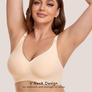 Dikişsiz Push-up Sütyen Balensiz Büyük Beden Sütyen Büyük Göğüslü Kadınlar İçin Seksi Resimli Sütyen Büyük Beden Dikişsiz Sütyen - Product Image 3