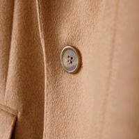 Manteau long formel pour homme, respirant, automne-hiver, couleur unie, résistant au froid, tissu en laine peignée, col double, décontracté, fermeture éclair