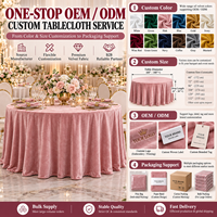 Nappe ronde de 132 pouces en velours épais à motif givré, couleur blush, pour mariages et banquets – Vente en gros pour hôtels