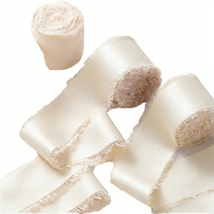 ริบบิ้นพู่ห้อยทำมือขายส่ง แต่งขอบด้วยลูกไม้ แฟชั่นสไตล์อินเทรนด์ ผ้าชีฟอง สำหรับห่อของขวัญงานแต่งงาน - Product Image 1