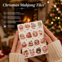 Magnifiques tuiles de Mahjong de Noël de luxe, tuiles de Mahjong américaines pour Thanksgiving, ensemble de tuiles de Mahjong américaines, MOQ 1, tuiles de Mahjong d'Halloween