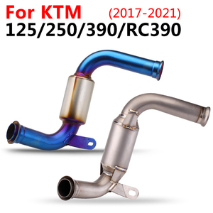 Pour KTM DUKE 390 125 200 250 RC390 17-21 Ans Moto D'échappement Escape Modifié Mi Tuyau de Liaison Avec Catalytique - Product Image 4