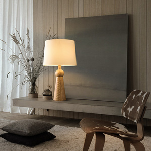 Solid Wood Table <b>Lamp</b> E27 <b>LED</b> 220V Switch Control Warm <b>Light</b> For Bedroom Living Room Study Decor - Product Image 1