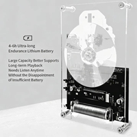 Direkt vom Hersteller: Holzrahmen-Acryl-Wandmontage-CD-Player mit Eingebautem Lautsprecher, BT5.0 Audio-Wiedergabe, Vintage-Dekor-Player für Zuhause