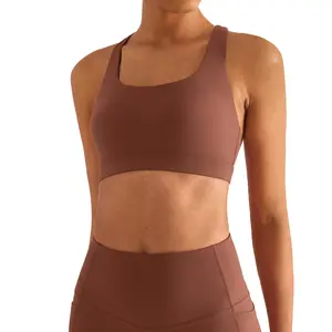 Soutien-gorge à col carré OEM, sous-vêtements de sport, croisé, Europe et amérique, lulu mode yoga, beauté arrière, nouvelle collection printemps 2022