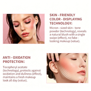 Barra de Rubor Líquido Mate Vegano Personalizado, Rubor <span class=keywords><strong>en</strong></span> <span class=keywords><strong>Crema</strong></span> Rosa de Larga Duración a Prueba de Agua, OEM ODM, Rubor para Rostro y Mejillas, 15 ml - Product Image 3