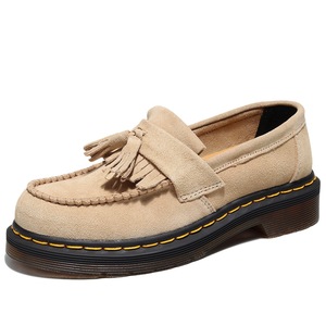 Nouvelles bottes à plateforme pour femmes, bout rond, grande taille, en cuir véritable, chaussures épaisses pour femmes, bottines pour femmes, style universitaire - Product Image 1