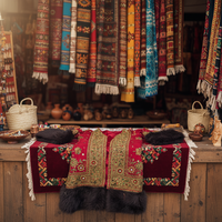 Chaqueta Étnica Banjara India Tradicional Bordada a Mano con Lentejuelas y Cuentas, Patrón Paisley, Forro de Algodón Transpirable, para Invierno