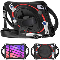 Housse de Tablette Portable Anti-impact Dreamsky Astronaute Design pour Enfant, Housse en Silicone Épais, Poignée PC pour iPad mini 6/7 8.3 2021/2024