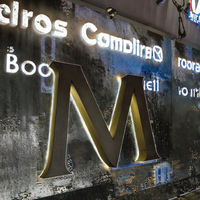 Nuevo diseño 3D oro rosa LED canal letra signo decoración de negocios Metal Logo iluminación PC Material transformador para publicidad