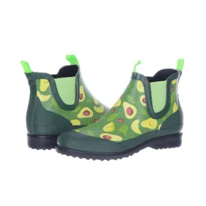 Daily Dots Beige Women's Shoes Rain Boots Green Ankle Rubber Garden Boots