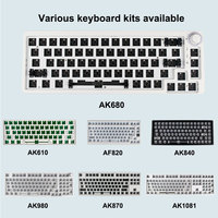 Keyboard Mekanik Gaming KF068 Print PBT Keycaps Mini Blue Switch 70% Iso De RGB Backlit Wired Wireless dengan Knob untuk PC Gamer