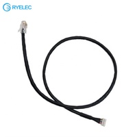 Kabel LAN RJ45 Kustom Cat5e Bulat dengan PCB untuk RJ45 Female ke JST GH 8pin Pitch 1.25mm dengan UTP 24AWG 4 Pasang 8 Pin