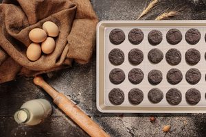 ชุดอบคุกกี้พร้อมชั้นวางสำหรับย่าง2ชิ้นทำจากเหล็กกล้าคาร์บอนใช้ซ้ำได้ - Product Image 3