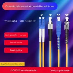 Câble de raccordement <span class=keywords><strong>fibre</strong></span> <span class=keywords><strong>optique</strong></span> monomode LC Pigtail SC-LC-FC-ST, gaine PVC LSZH, faible perte, jaune, double cœur, qualité opérateur, extension - Product Image 3