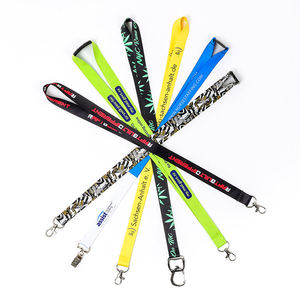 Lanière de couleur d'approvisionnement de lanière personnalisée en petit lot en polyester de haute qualité avec support d'identification - Product Image 5