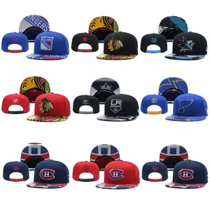 Palla da Hockey regolabile squadra di Hockey su ghiaccio cappelli Snapback pannello semplice tutte le squadre Designer cappelli da basket ricamati per uomo cappello da uomo