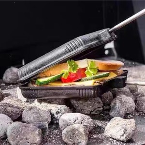 Prensa <span class=keywords><strong>para</strong></span> sándwiches cuadrada antiadherente <span class=keywords><strong>de</strong></span> hierro fundido personalizada - Tostador <span class=keywords><strong>para</strong></span> <span class=keywords><strong>pan</strong></span> tostado <span class=keywords><strong>para</strong></span> fogatas, herramienta <span class=keywords><strong>para</strong></span> sándwiches <span class=keywords><strong>para</strong></span> estufa exterior - Product Image 6
