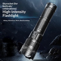 Lampe torche tactique super lumineuse et puissante, 2000 lumens, 6 modes, étanche IP54, longue durée de vie de la batterie, rechargeable par USB, lampe torche LED