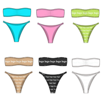 Maillot de bain personnalisé 2026 en tissu nid d'abeille, bikini triangle à nouer au cou et bikinis à nouer sur le côté avec perles turquoise, et vêtements de plage pour femmes