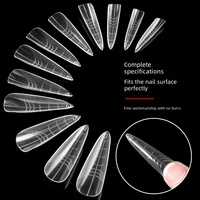 Logo OEM 140 Pièces Outils d'entraînement pour le nail art : Ongles fins de 0 mm, Boîte de formes à ongles en papier sans cristal pour extension de gel