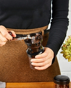 Molinillo de café <span class=keywords><strong>Manual</strong></span> transparente Diseño de cristal profesional Molinillo de café con núcleo de rebabas Molinillo de granos de café para <span class=keywords><strong>comprar</strong></span> - Product Image 4