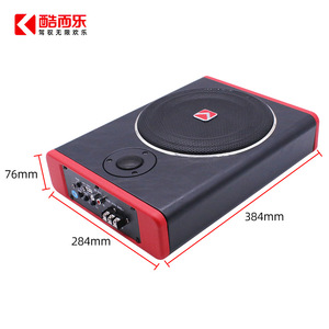 Subwoofer actif pour voiture Kooler Audio de 10 pouces, 384x284x76mm, sortie mono Bluetooth, boîtier en MDF - Product Image 1